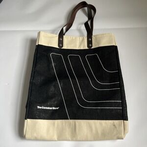 The Container Store Tote Bag‎ Black And Natural